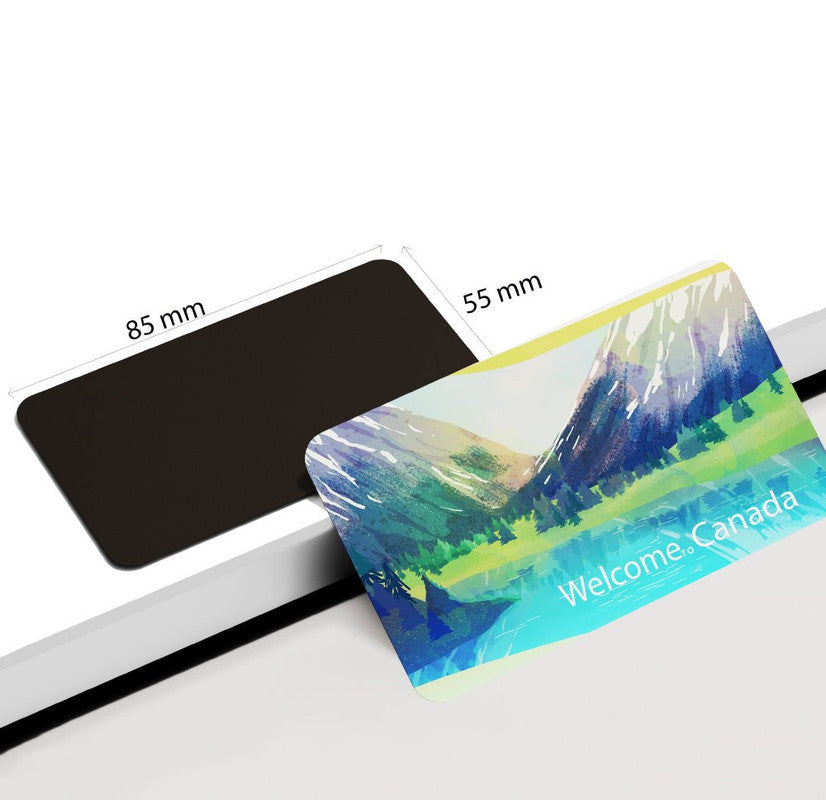 dhcrafts Rectangular Rubber Fridge Magnet / Magnetic Card Multicolor Canada Design Pack of 1 (8.6cm x 5.4cm)